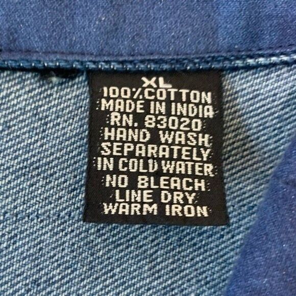 Retro PTNY Denim Jacket Women’s XL Patchwork Martini Cocktail Festive Novelty - Picture 7 of 8